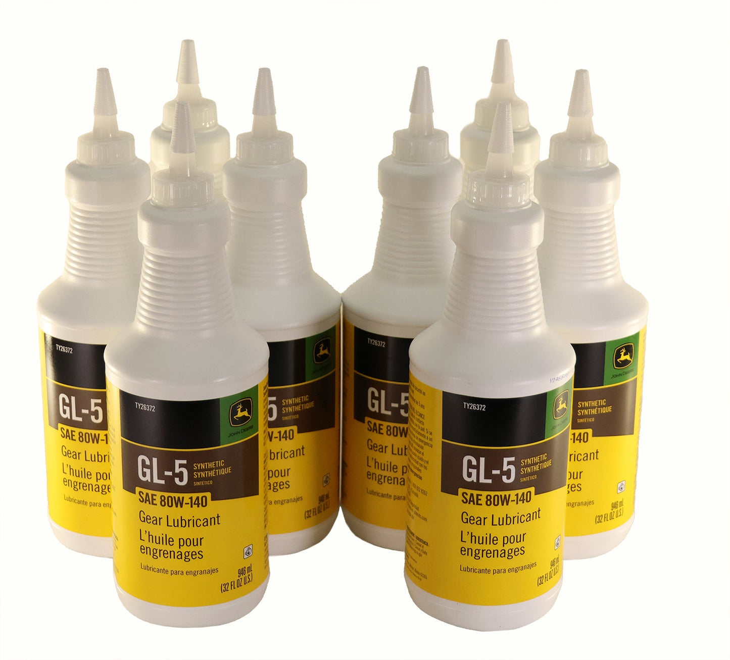 John Deere Original Equipment (8 PACK) GL-5 Synthetic SAE 80W-140 Gear Lubricant - TY26372