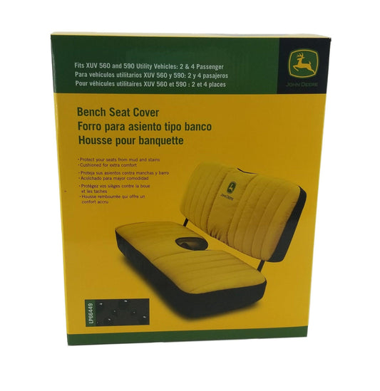 John Deere Mid-Size Bench Seat Cover (Yellow) - LP66449