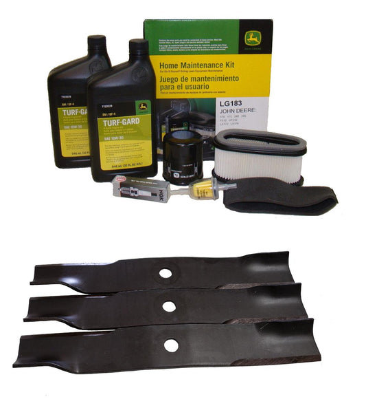 John Deere Original Equipment Model LX172 Maintenance Kit + Highlift Blades, 48" Mower Deck