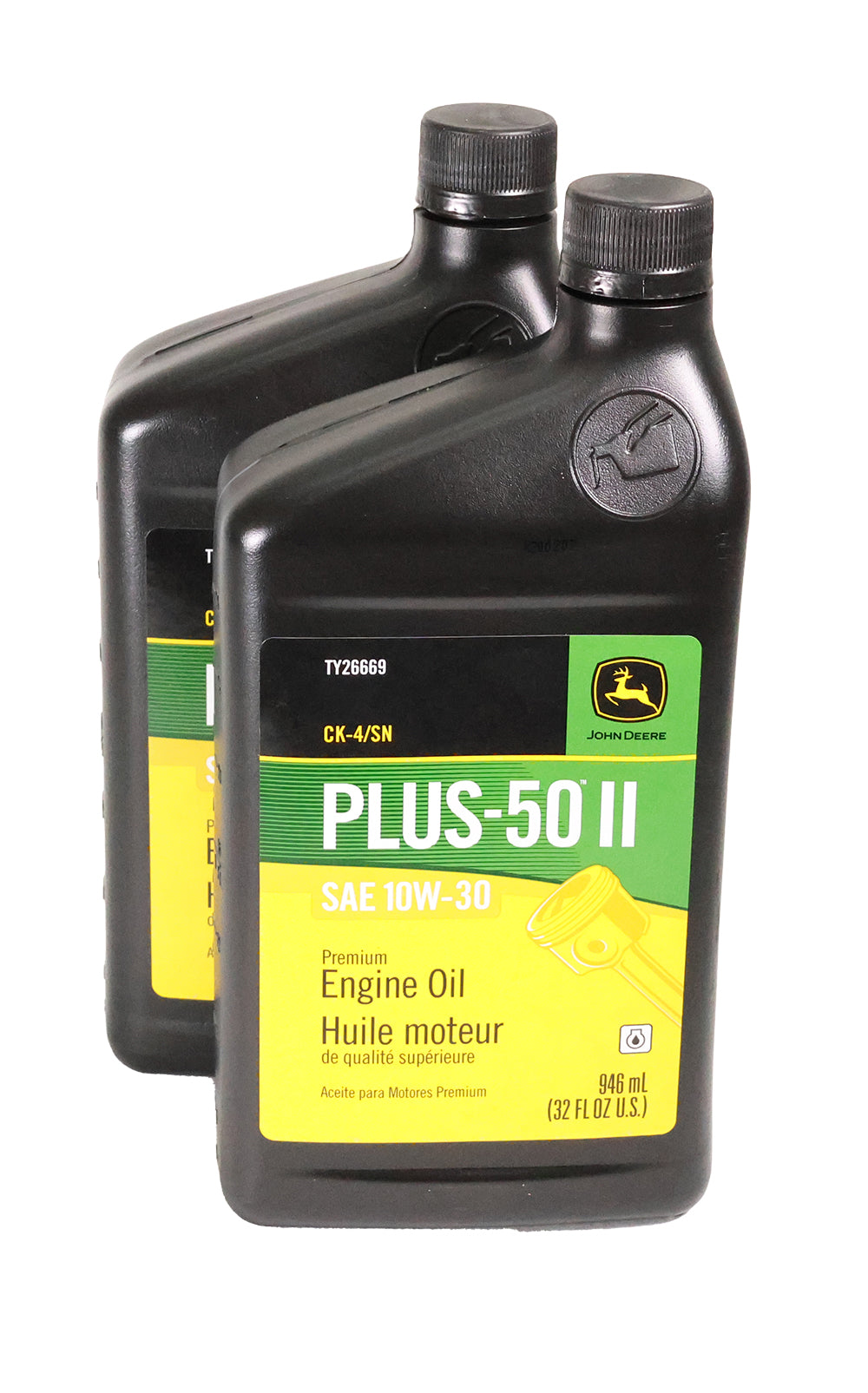 John Deere Original Equipment (2 PACK) Plus-50 II SAE 10W-30 Quart Engine Oil - TY26669