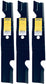 A&I XHT 16-1/4", 5/8", HL Mower Blade (Set of 3) - B1BC1204,3