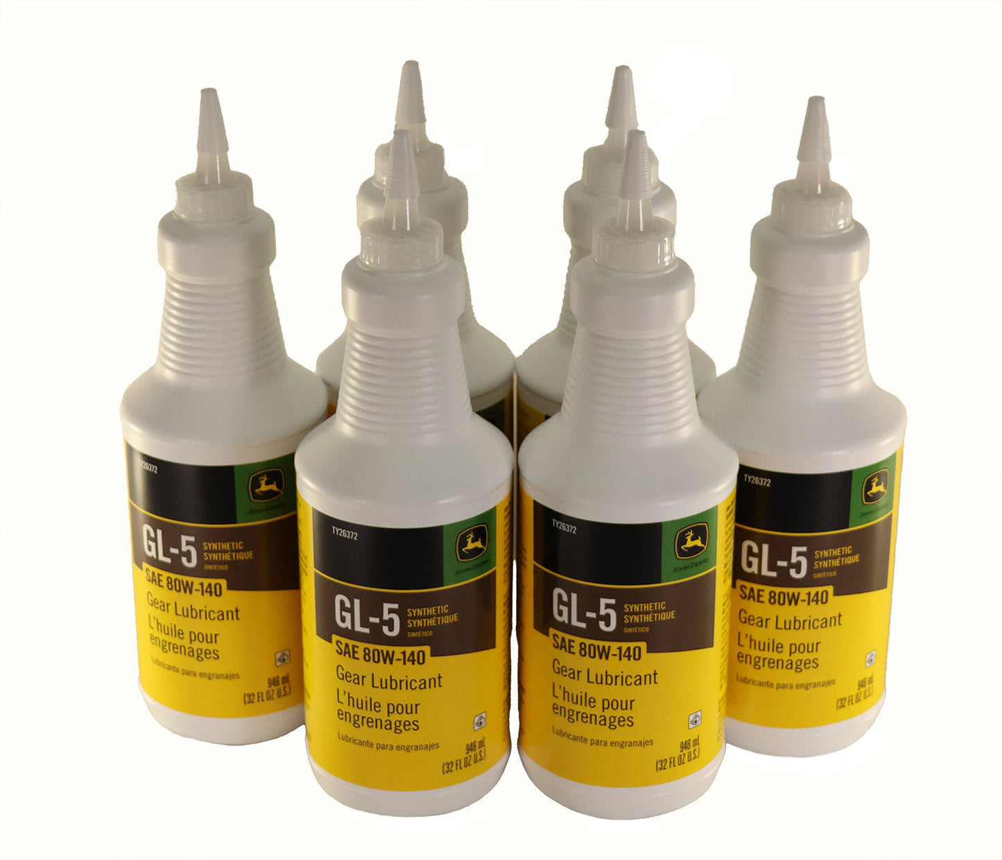 John Deere Original Equipment (6 PACK) GL-5 Synthetic SAE 80W-140 Gear Lubricant - TY26372