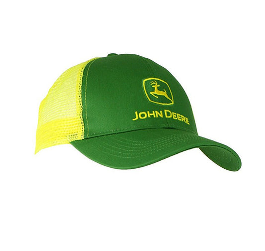 13080277YW00 John Deere Mesh Cap, Yellow & Green, One Size - Quantity 1