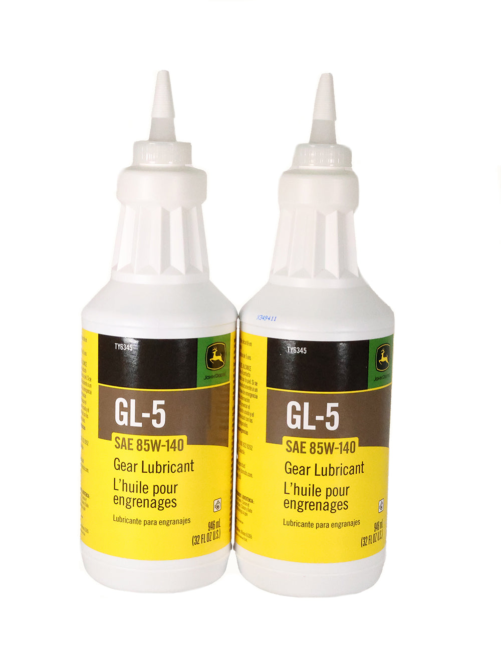 John Deere Original Equipment (4 PACK) GL-5 SAE 85W-140 Gear Lubricant - TY6345