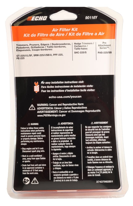 Echo Original Equipment Air - Youcan™ Filter Kit - 90116Y