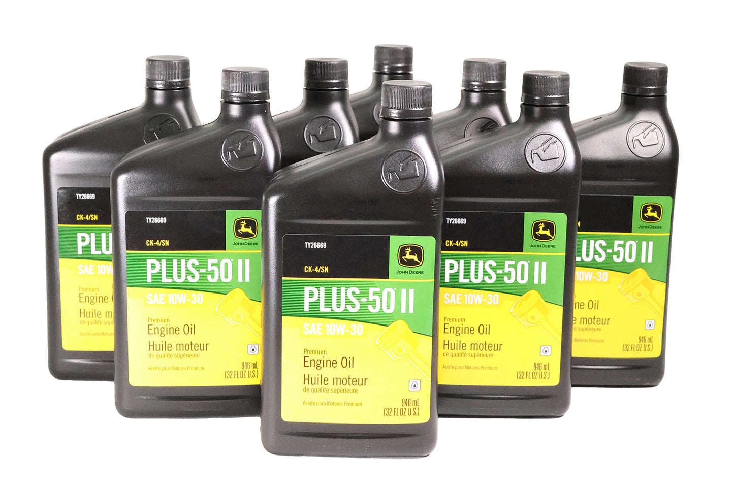 John Deere Original Equipment (8 PACK) Plus-50 II SAE 10W-30 Quart Engine Oil - TY26669