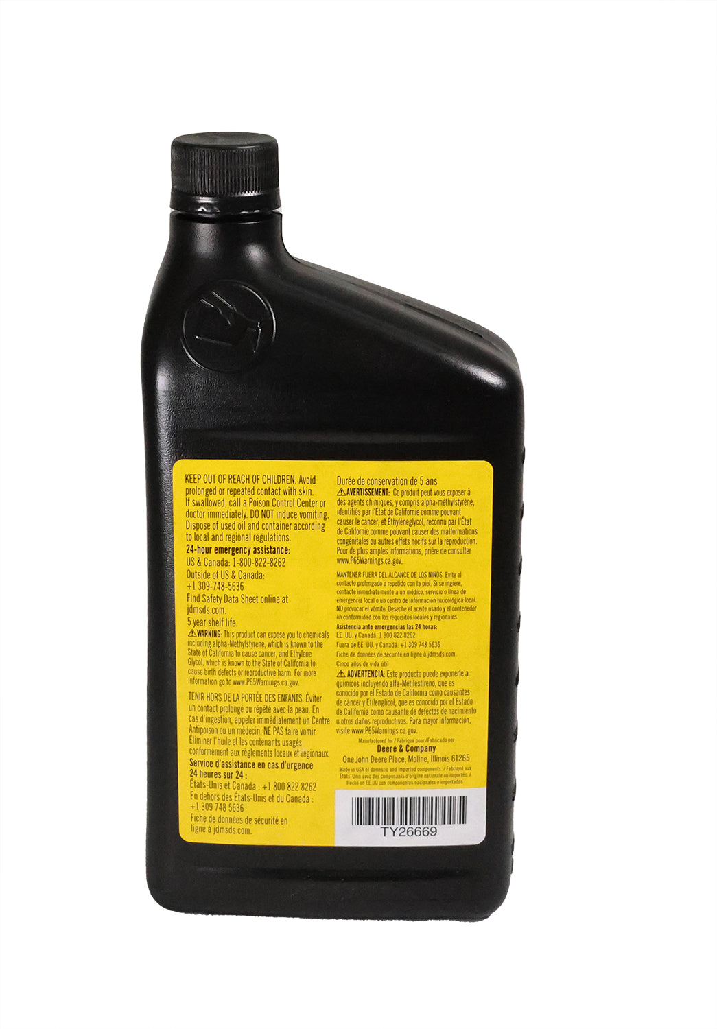 John Deere Original Equipment Plus-50 II SAE 10W-30 Quart Engine Oil - TY26669