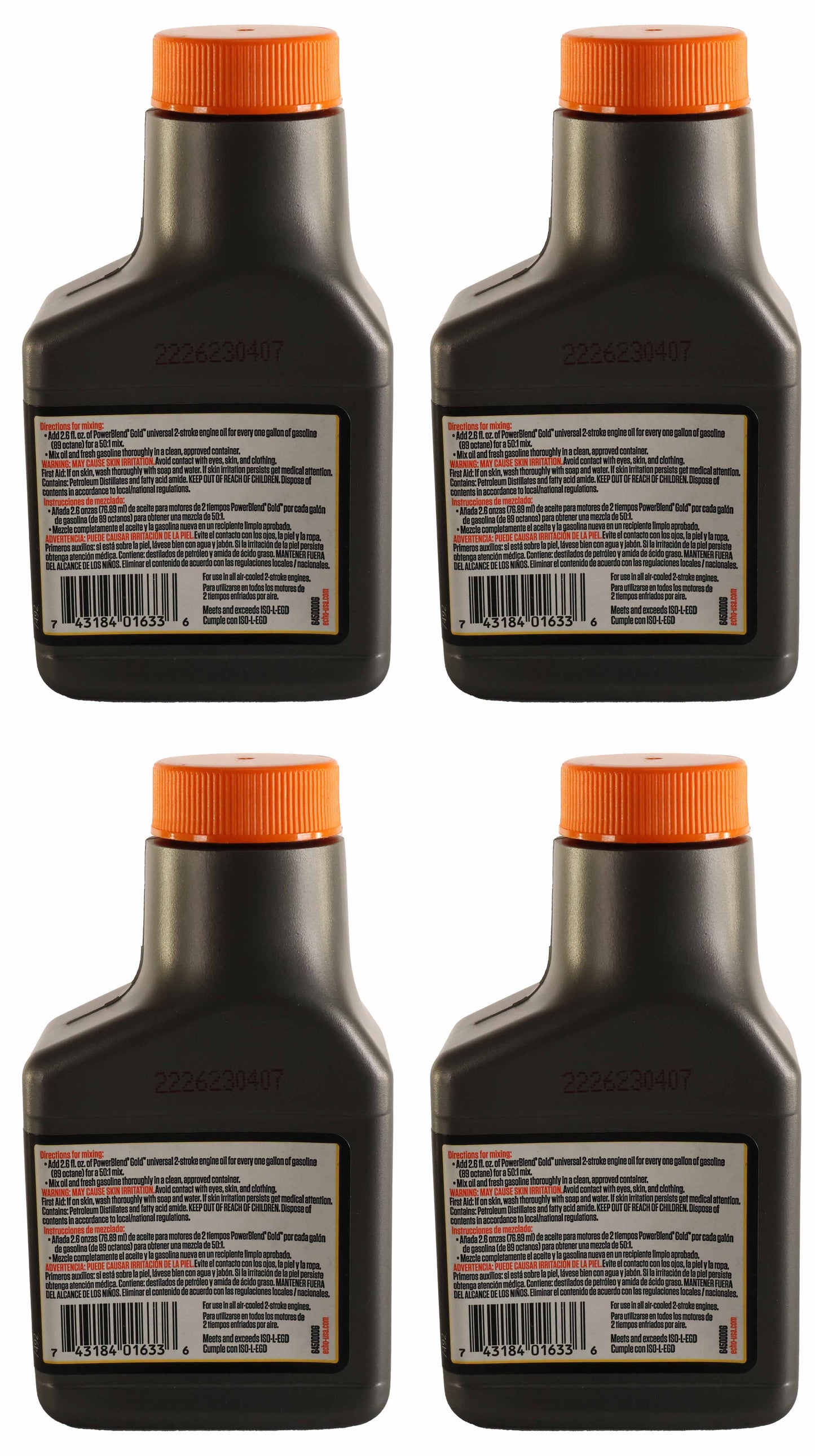 Echo Original Equipment 4-PACK PowerBlend Gold 2.6 Oz. 2-Stroke Engine Oil - 6450000