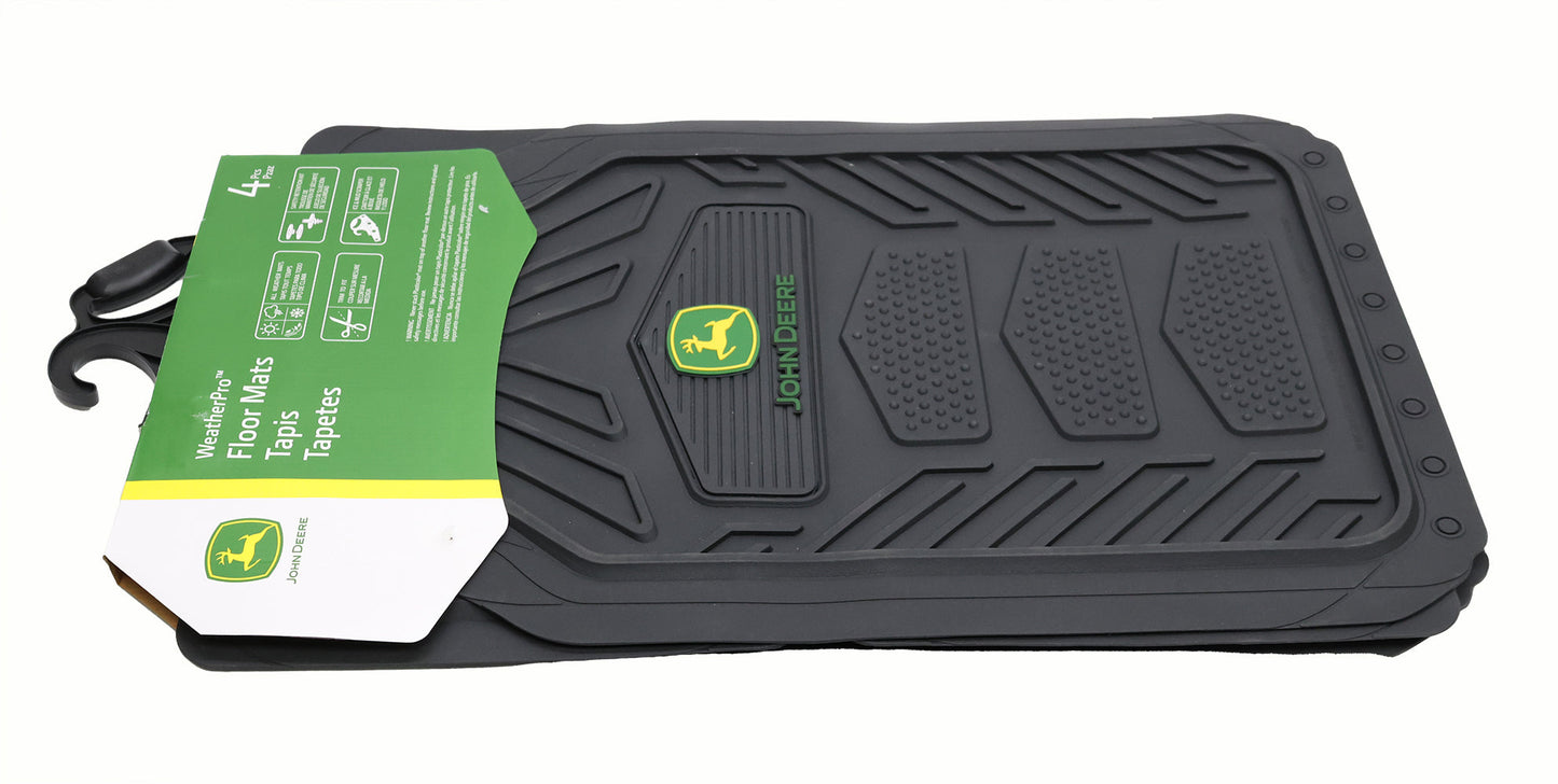 John Deere 4-Piece WeatherPro Floor Mat Set - LP70568