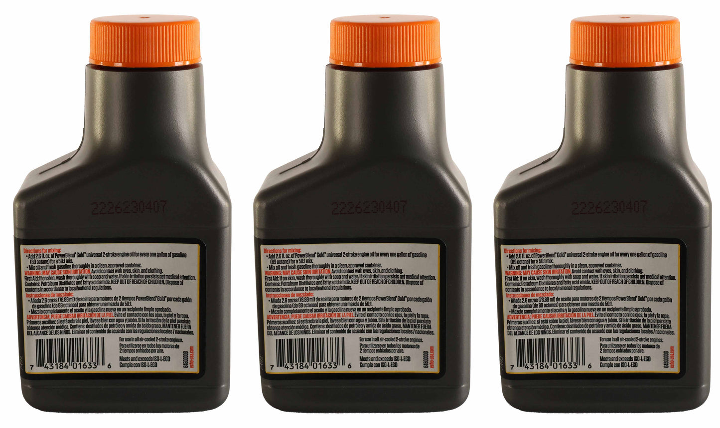 Echo Original Equipment 3-PACK PowerBlend Gold 2.6 Oz. 2-Stroke Engine Oil - 6450000