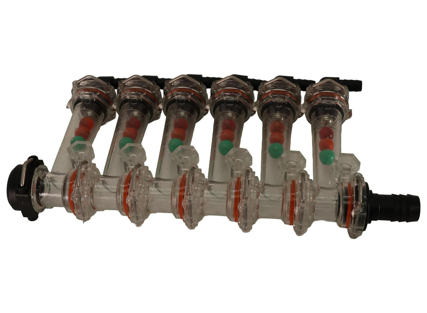 SMA Products Wilger® Modular Flow Monitor Kit - 6 Column 3/8" Hose Barb Elbow, 3/4" Hose Barb Inlet - 976-204606