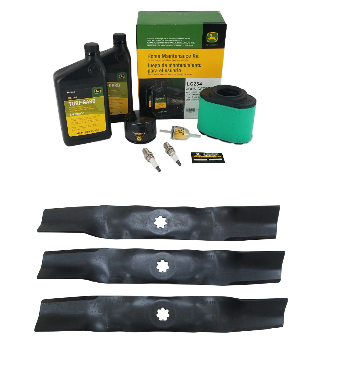 John Deere Original Equipment Model LA165 Maintenance Kit + Highlift Blades