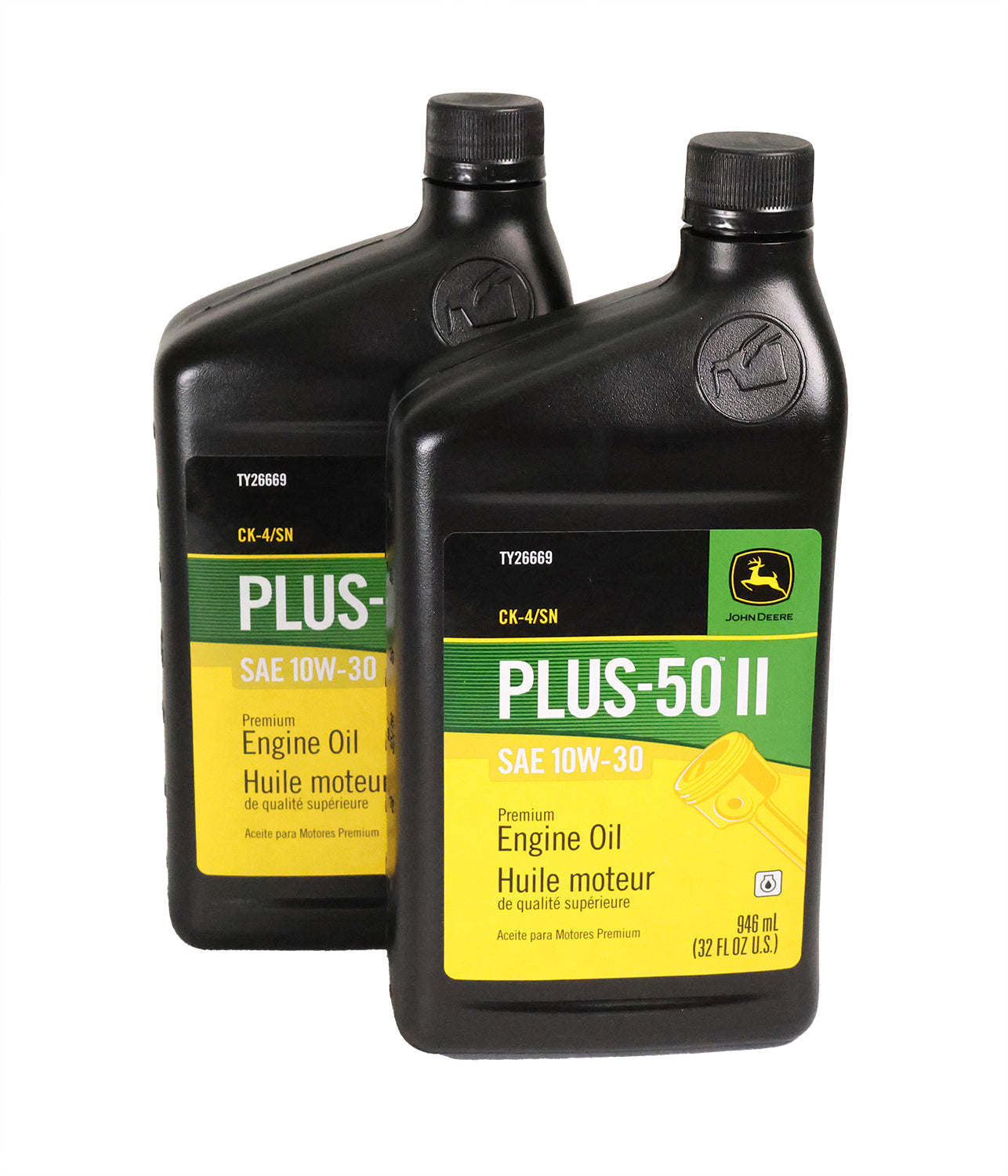 John Deere Original Equipment (2 PACK) Plus-50 II SAE 10W-30 Quart Engine Oil - TY26669