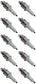 Honda Original Equipment Spark Plug (Pack of 10) - 98076-56717