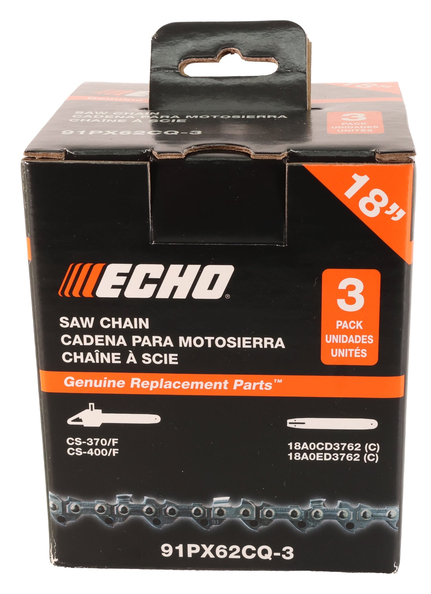 Echo Original Equipment Pack of 3 91PX62CQ Chainsaw Chains - 91PX62CQ-3