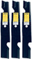 A&I XHT 16-1/4", 5/8", HL Mower Blade (Set of 3) - B1BC1204,3