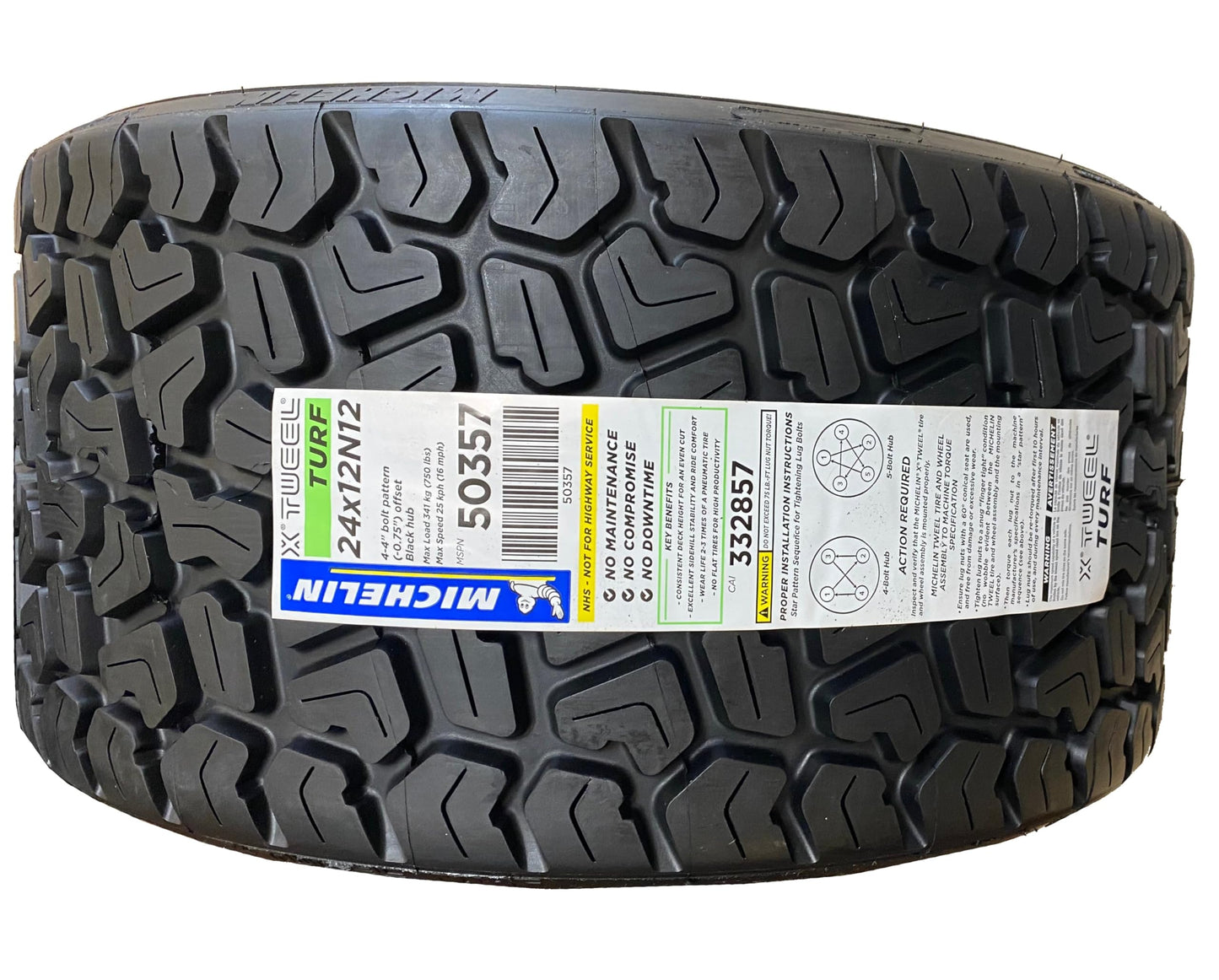 A&I Products Tweel 24x12N12 X-TWEEL TURF - 4LUG - B150357TW4