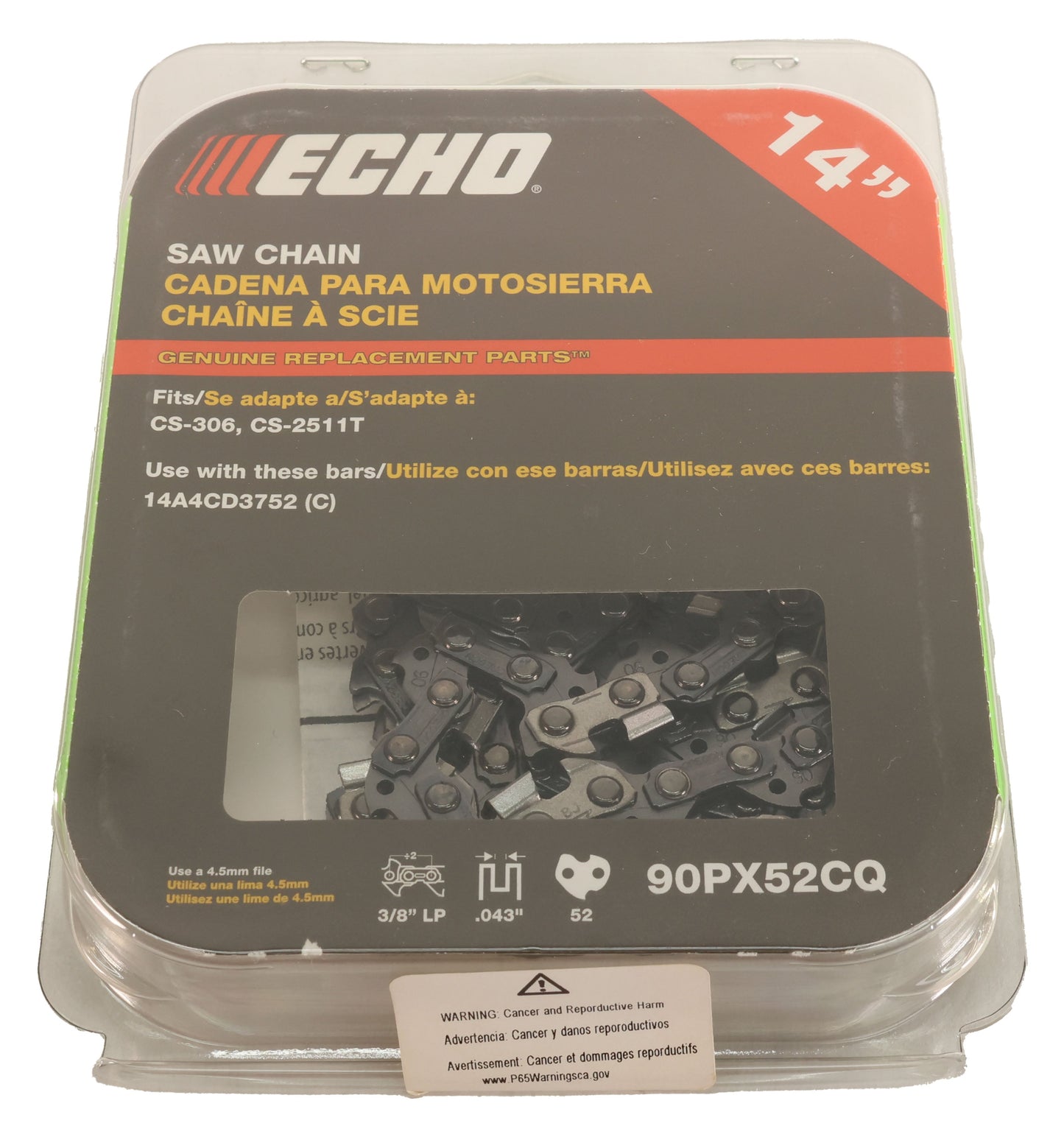 Echo Original Equipment SAW CHAIN 14" - MICRO-LITE  - 90PX52CQ