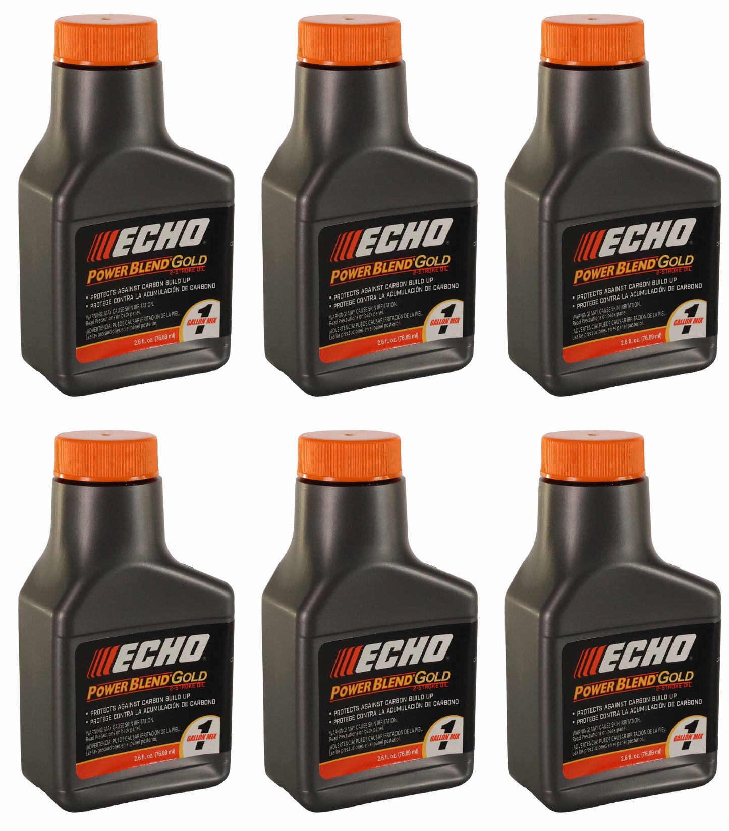 Echo Original Equipment 6-PACK Power Blend Gold Oil Mix 50:1 (2.6 fl oz Bottles) - 6450001