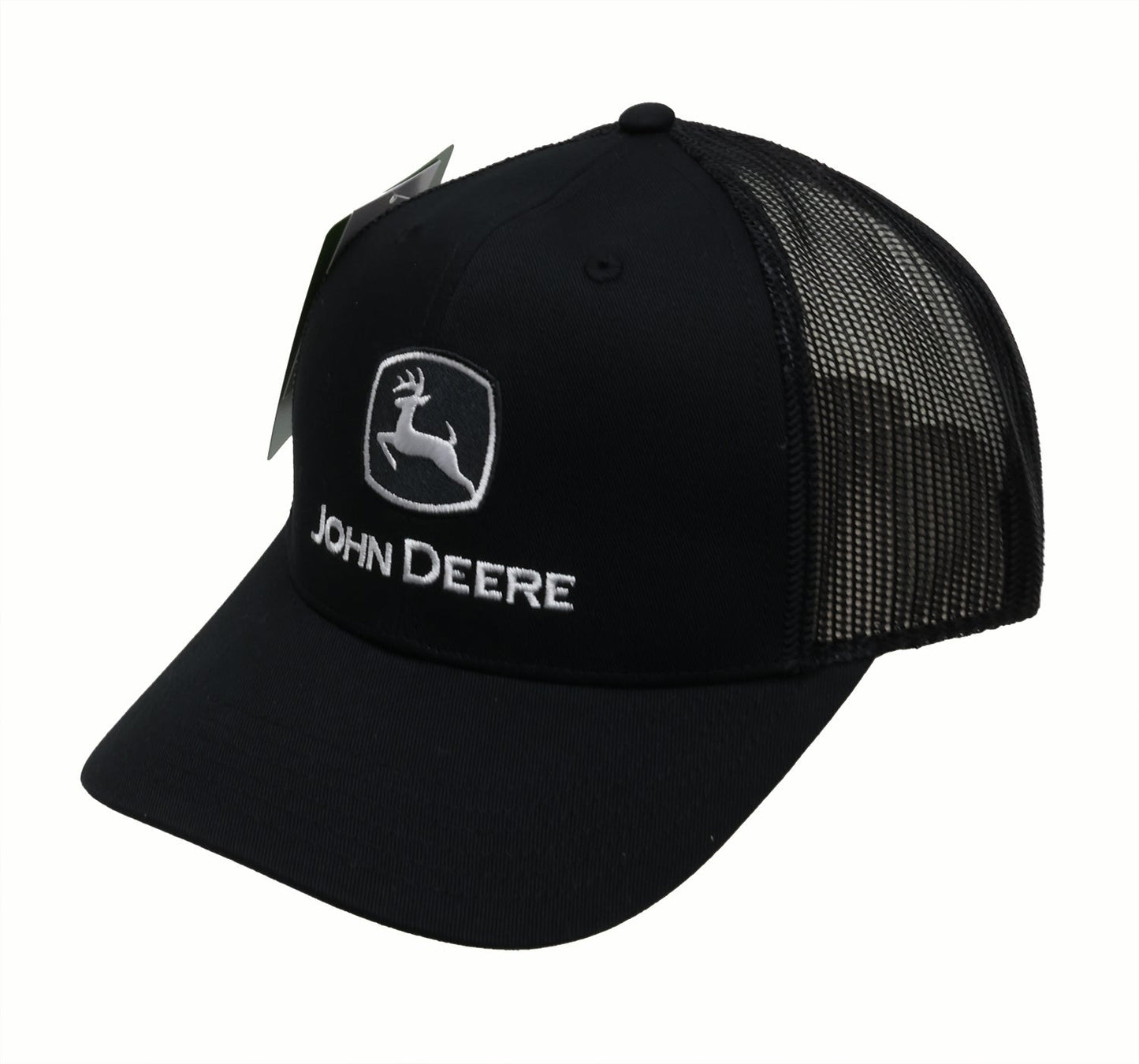 John Deere Men's Black w/ White Logo Embro Cap/Hat - LP86109