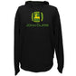 Mens John Deere Logo Hoodie Sweatshirt (Black)(LARGE) - LP36045