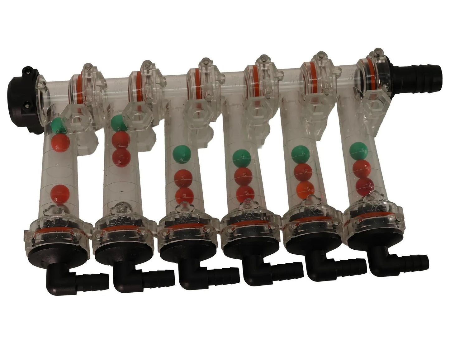 SMA Products Wilger® Modular Flow Monitor Kit - 6 Column 3/8" Hose Barb Elbow, 3/4" Hose Barb Inlet - 976-204606