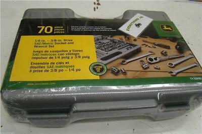 "John Deere 70-Piece 1/4"" - 3/8"" Drive SAE/Metric Socket and Wrench Set - TY19996"