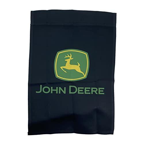 John Deere Black 2 Sided John Deere Trade Mark Garden Flag - LP79680