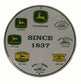 John Deere History of Logos Since 1837 Round Metal Sign - LP85807