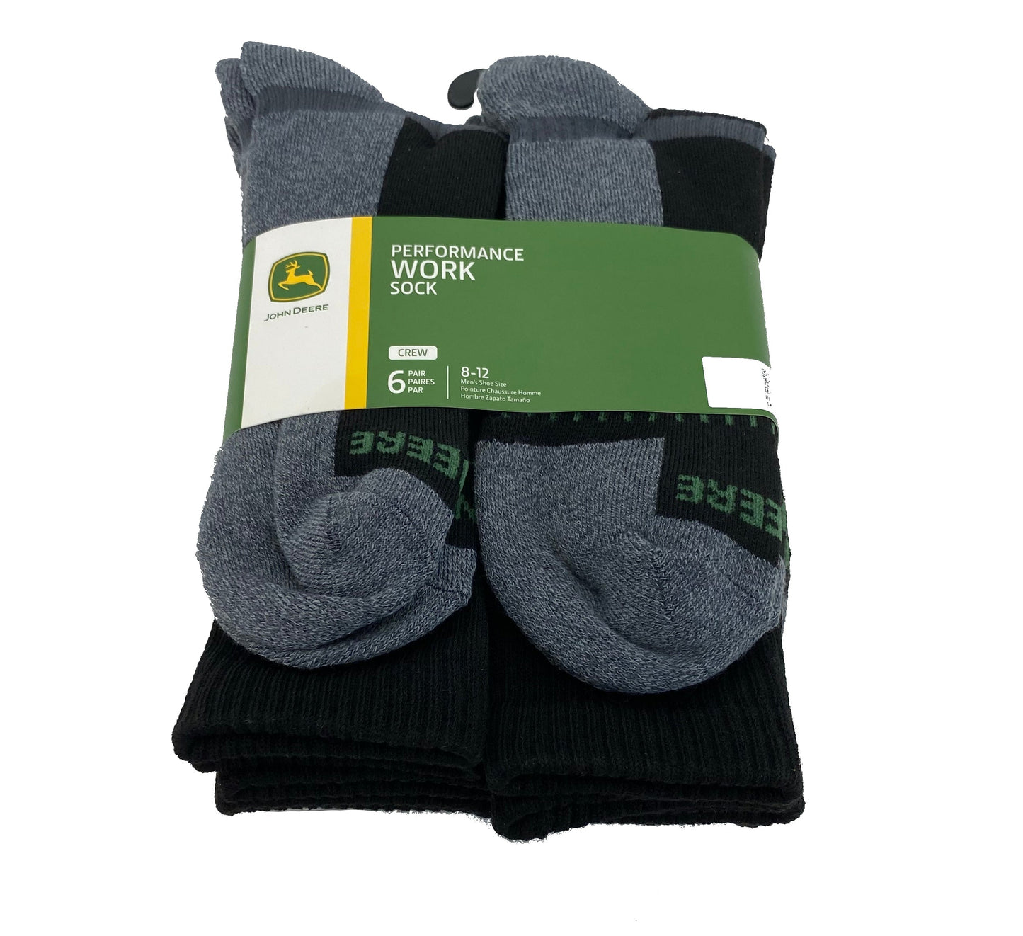 John Deere Mens Work Performance Crew Socks - LP83071