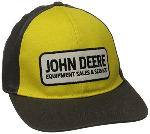 Men's John Deere Hat / Cap w/ Stretchband (Gray / Yellow) - LP67029