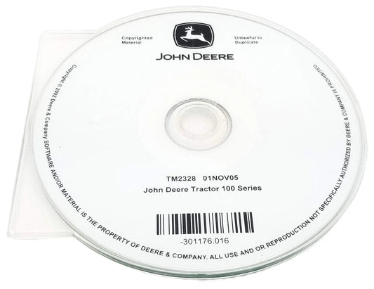 John Deere 190C Tractor 100 Series Technical Manual CD - TM2328CD