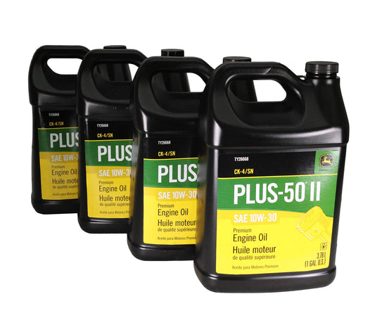 John Deere Original Equipment (4 GALLONS) Plus-50 II SAE 10W-30 Engine Oil - TY26668