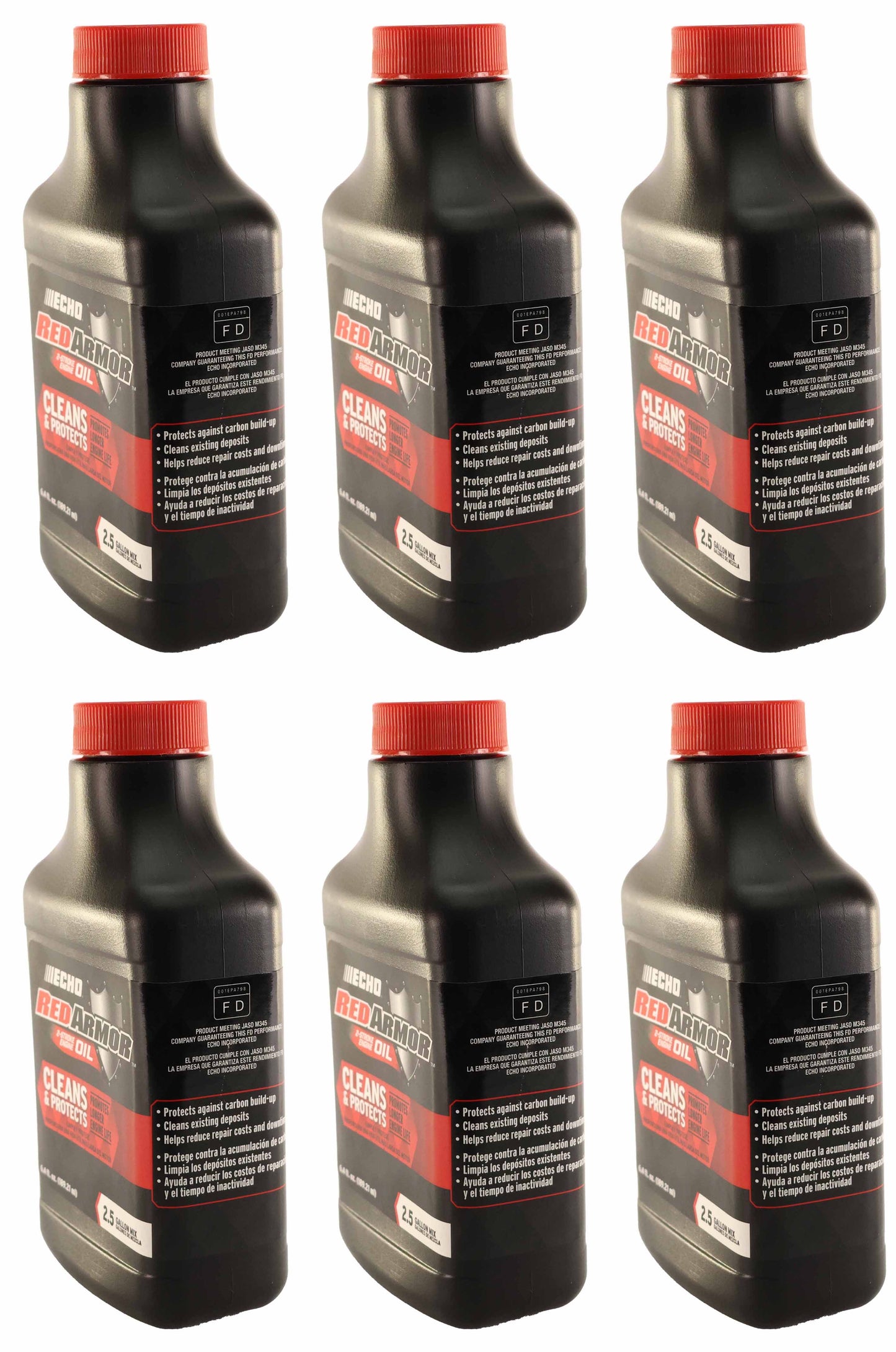 Echo Original Equipment 6-PACK Red Armor 2-Cycle Engine Oil (6.4 fl oz Bottle) - 6550025