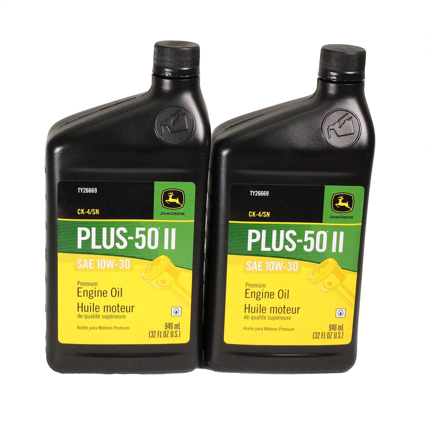 John Deere Original Equipment (2 PACK) Plus-50 II SAE 10W-30 Quart Engine Oil - TY26669