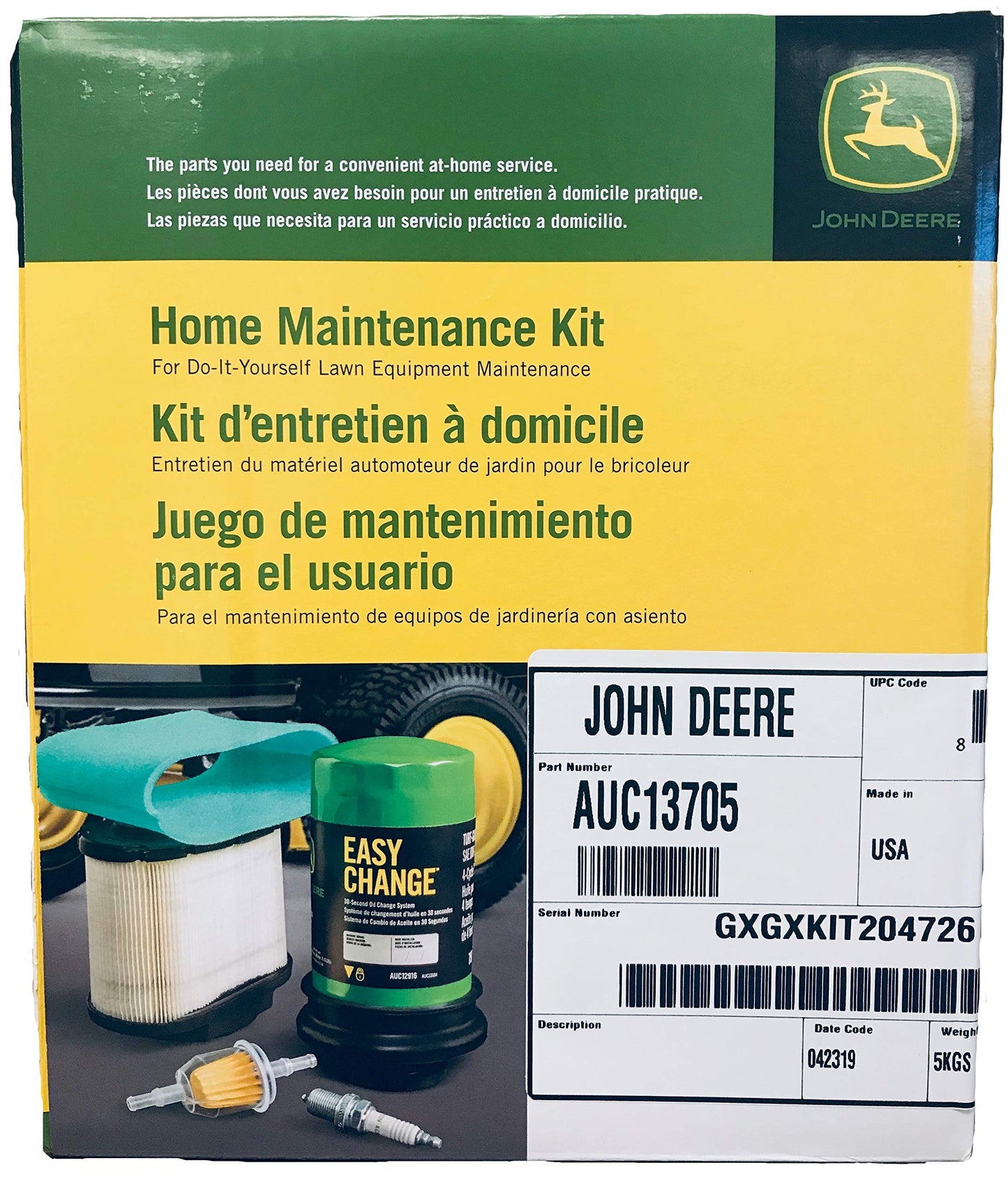 John Deere Original Equipment Maintenance Kit - AUC13705,1