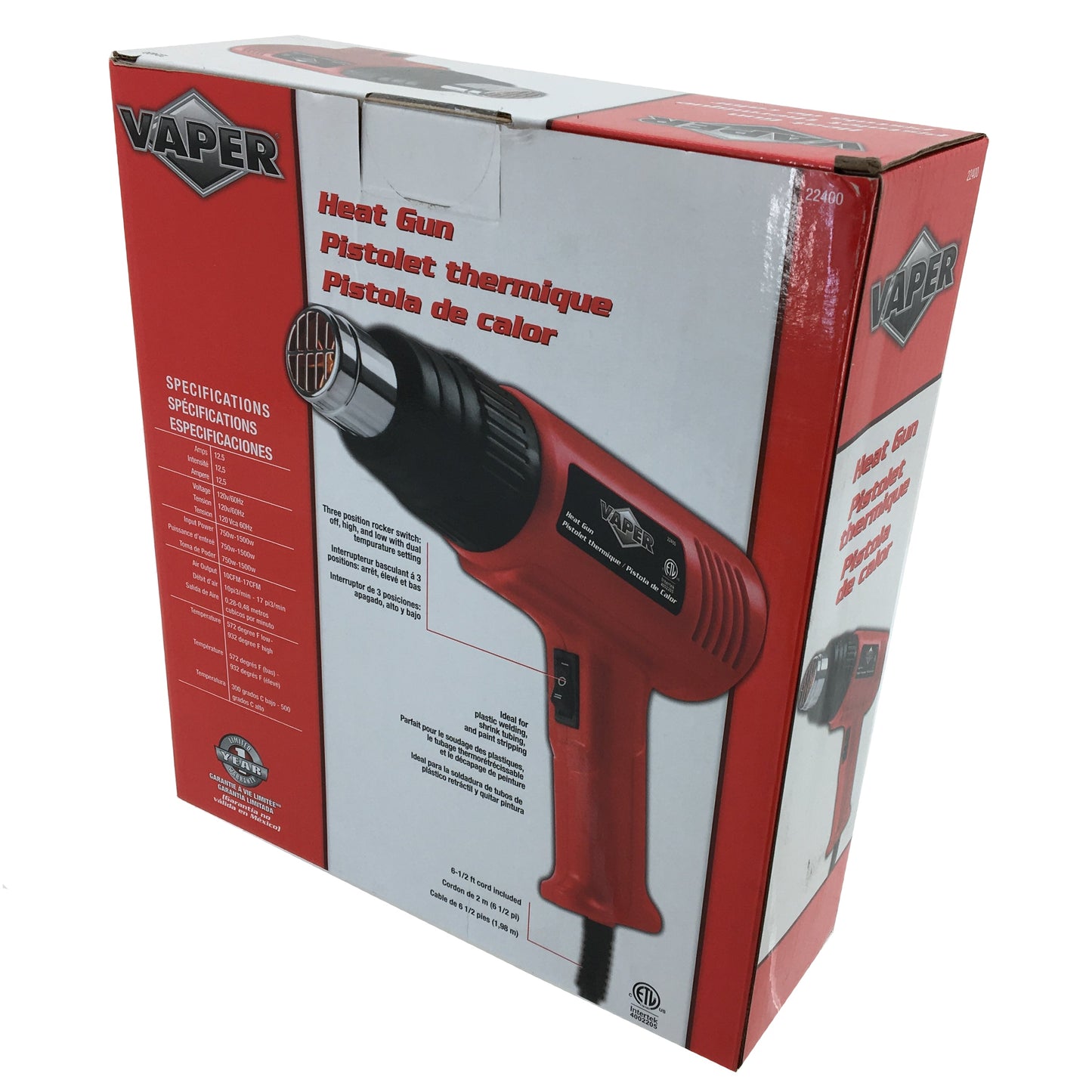 SMA Products Vaper Dual Temp Heat Gun - 978-22400