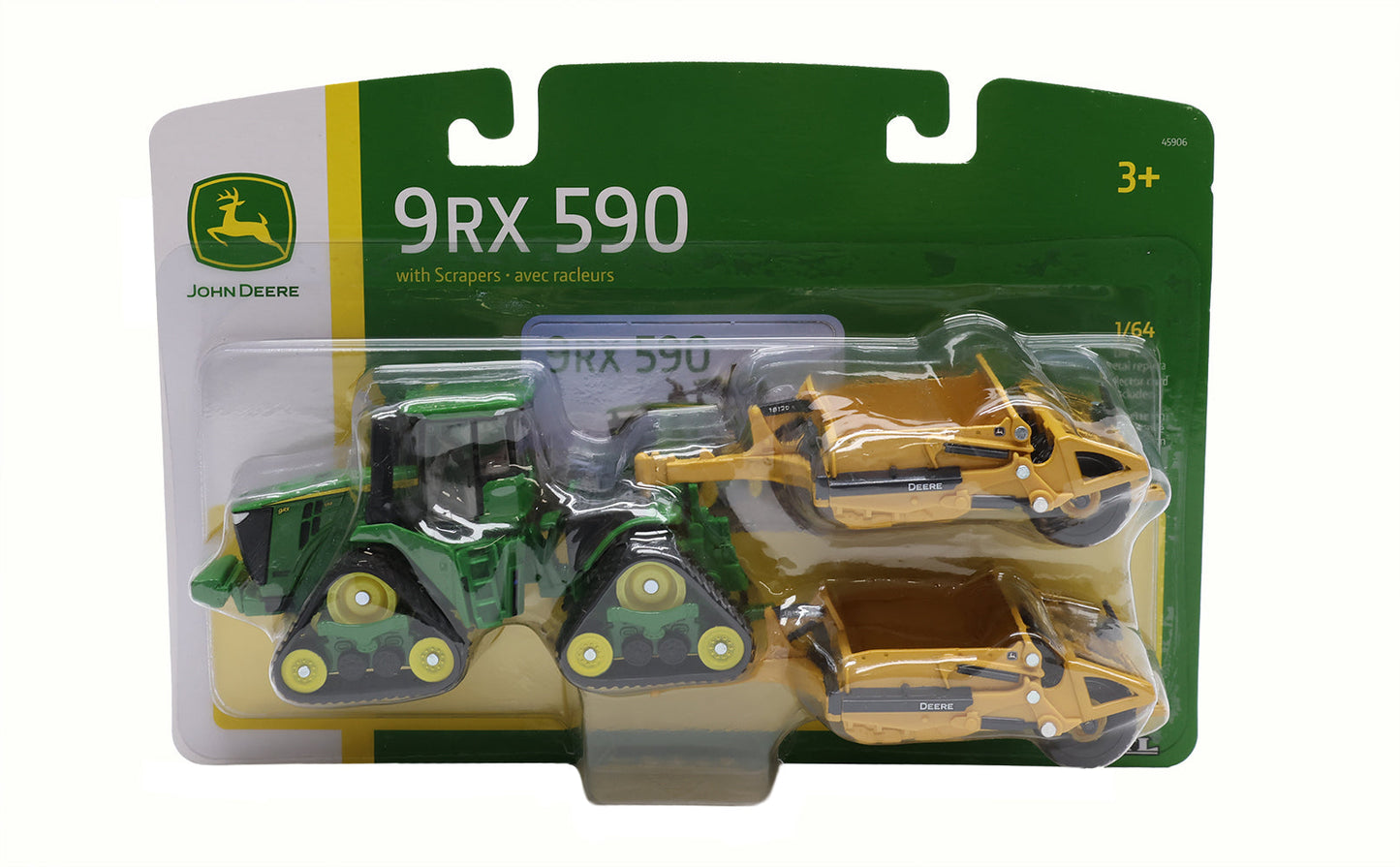 1/64 John Deere 9RX 590 with 1812DC Scraper Toy - LP84498