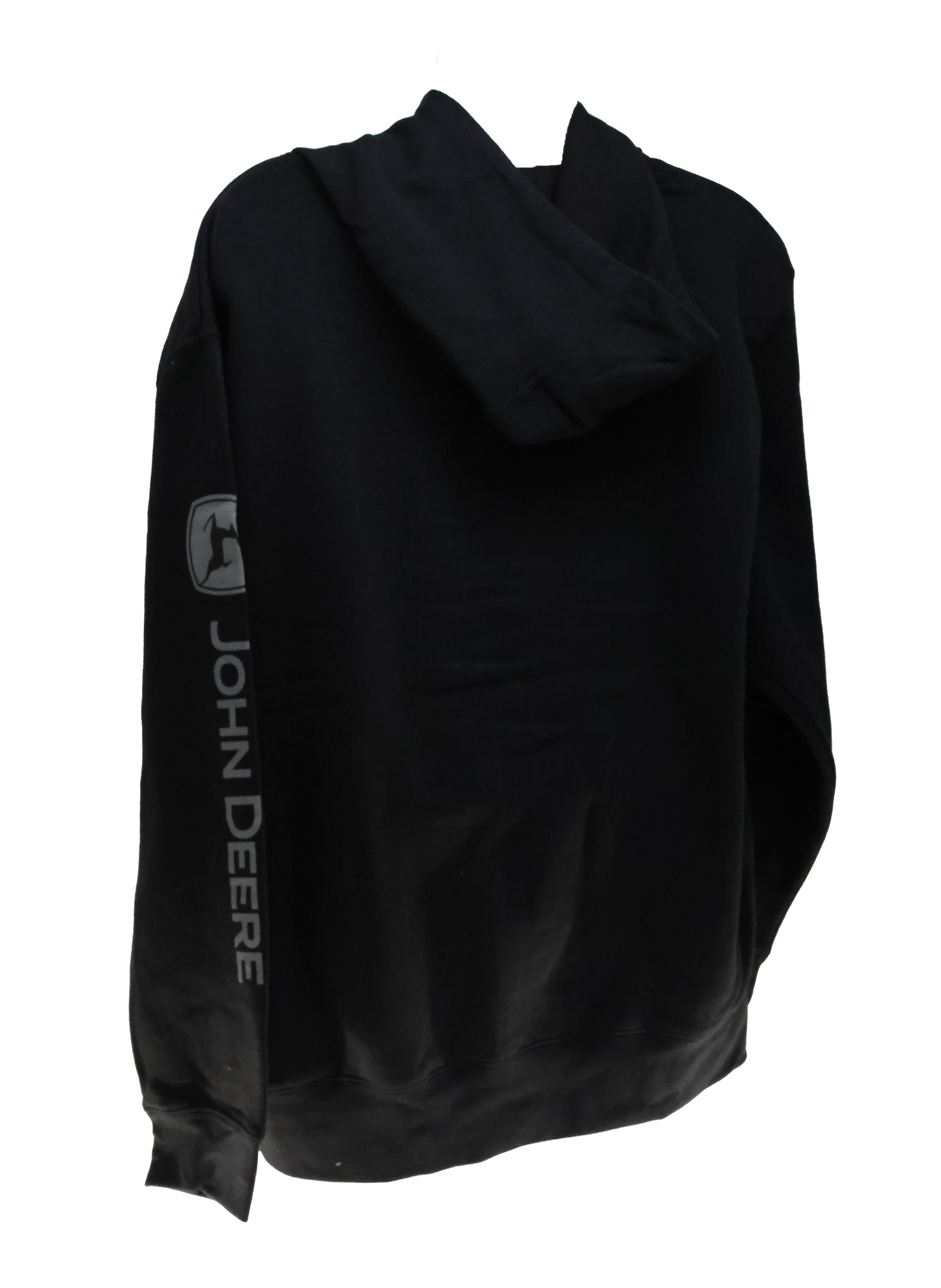 John Deere Mens Black Trade Mark Logo Sleeve Hoodie XL - LP71246