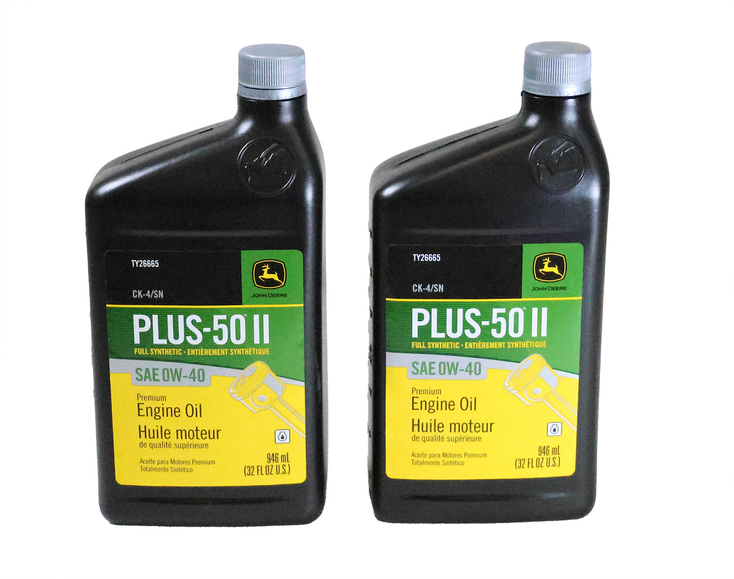 John Deere (2 PACK) Plus-50 II Full Synthetic SAE 0W-40 Engine Oil - TY26665