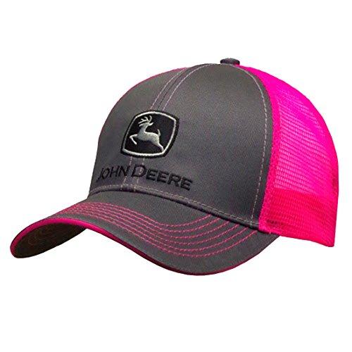 Ladies John Deere Hat / Cap (Neon Pink / Charcoal) - LP67036