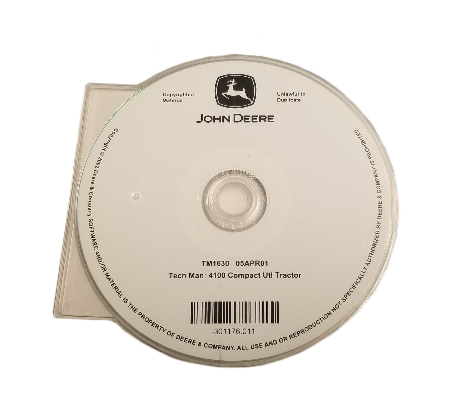 John Deere 4100 Compact Utility Tractor Technical Manual CD - TM1630CD