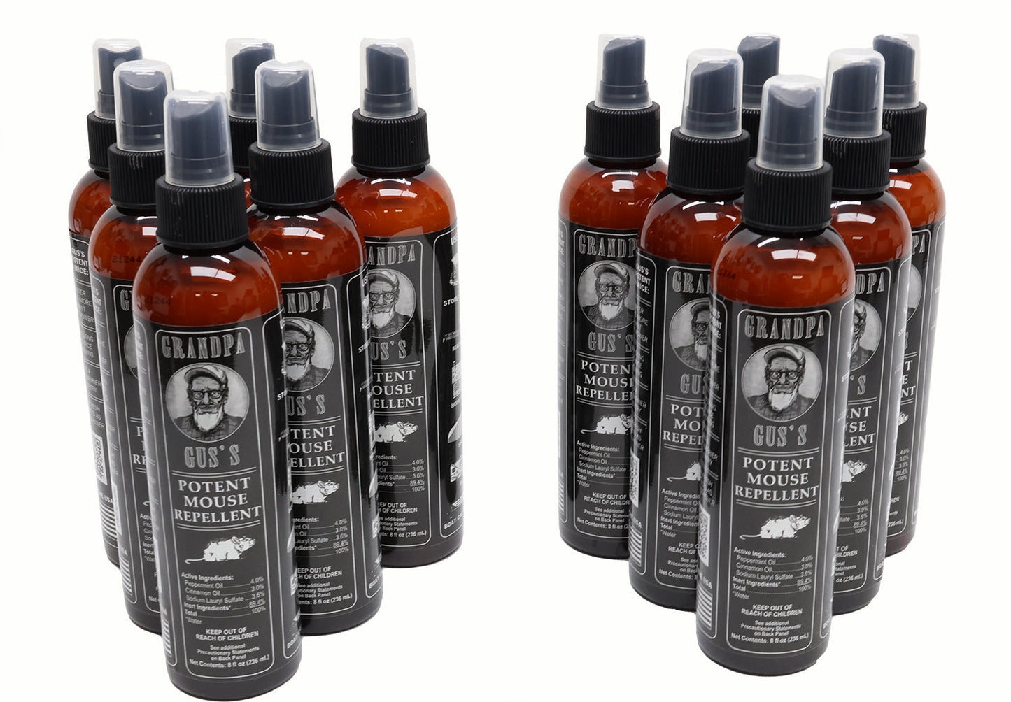 Grandpa Gus's (12 PACK) Rodent 8 oz Bottle Spray  - A-B1GSB8A15,12