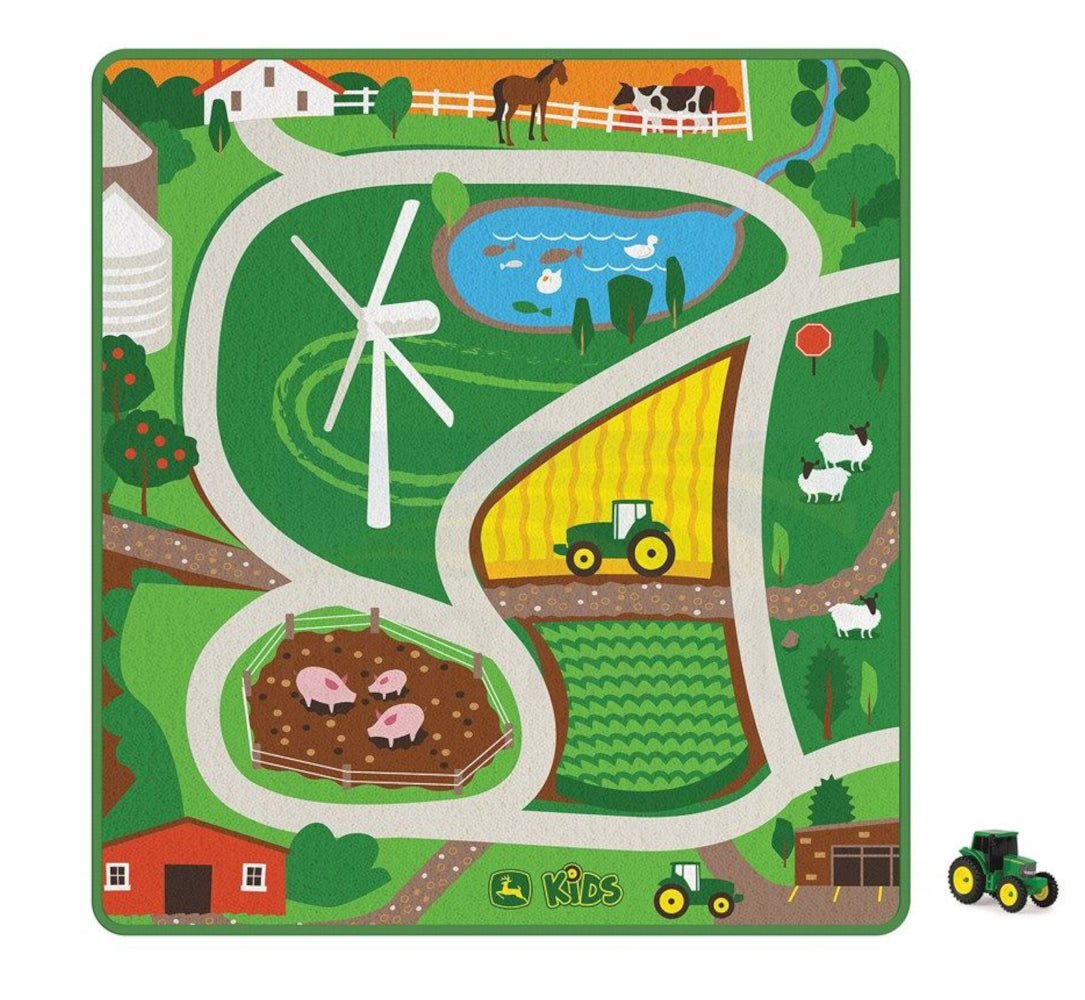 John Deere Floor Farm Play Mat with Tractor - LP84431-TRACTOR