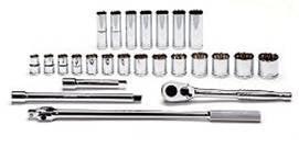 "John Deere 25-Piece 1/2"" Drive Metric Socket Set - TY25840"