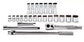 John Deere 25-Piece 1/2" Drive Metric Socket Set - TY25840