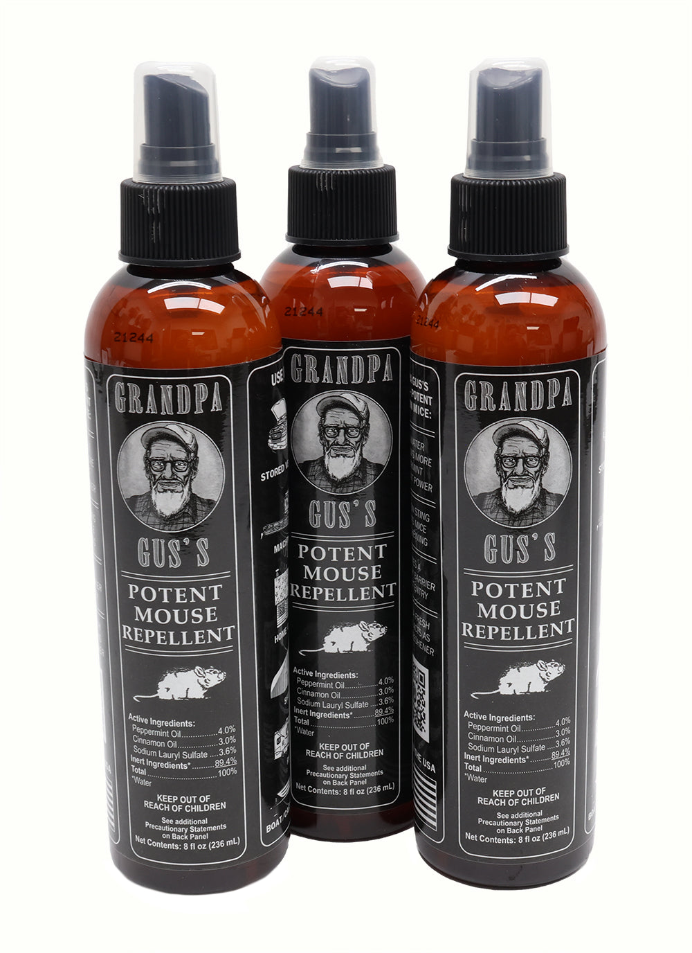 Grandpa Gus's (3 PACK) Rodent 8 oz Bottle Spray  - A-B1GSB8A15,3