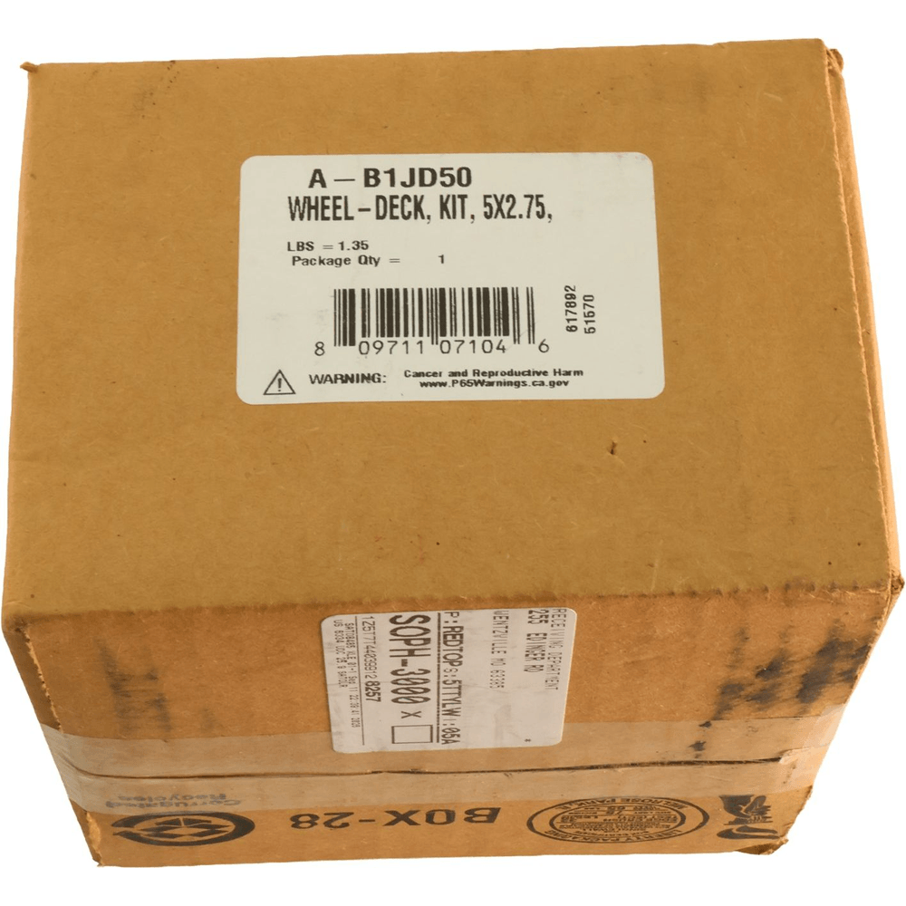 A&I Aftermarket Deck Wheel, Kit, 5"x2.75", Smooth, Black - A-B1JD50