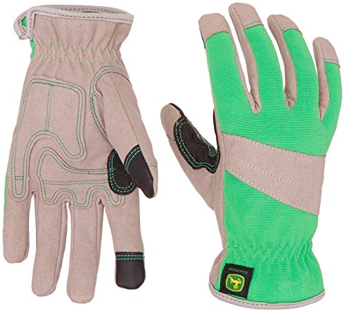 Ladies John Deere Touchscreen Gloves (Green/Gray)