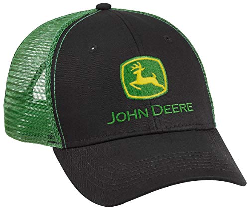 John Deere Authentic Licensed Black and Green Mesh Hat/Cap - LP69092
